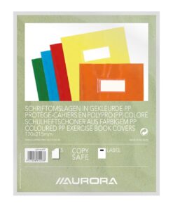 COUVRE CAHIER A5 LOT DE 5 AURORA - COULEURS ASSORTIES