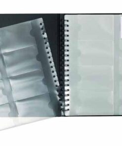 EXACARD PORTE CARTE DE VISITE 320 CARTES 26.5X25CM POCHETTES DETACHABLES SPIRALE