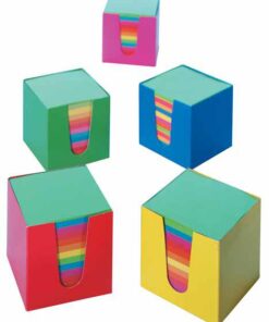 CUBE MEMO 9X9X9CM COUL/ASS SUPPORT PVC COUL ASS PAPIER