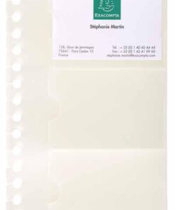 RECHARGE 60 CARTES DE VISITE EXACARD SPIRALE DETACHABLE POUR 75034E