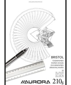 BLOC DESSIN BRISTOL 21X29CM AURORA A4 20 FEUILLES 210GR