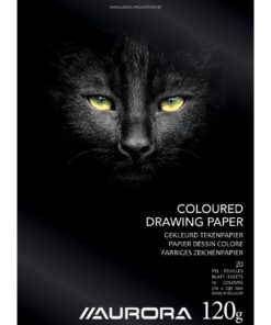 BLOC DESSIN COUL ASS. 21X29CM AURORA 20 FEUILLES 120GR A4