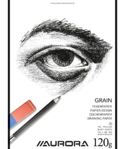 BLOC DESSIN BLANC 21X29CM 120G AURORA - A GRAIN FIN