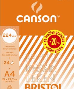 CANSON BLOC BRISTOL A4  + 20% 224GR - BLOC DE DESSIN