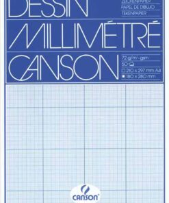BLOC MILLIMETRE A4 90GR BLEU CANSON