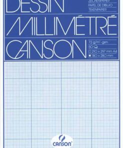 BLOC MILLIMETRE A3 90G 50F BL CANSON