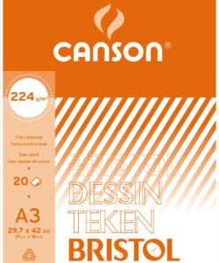 CANSON BLOC BRISTOL A3 224G BLOC DE DESSIN