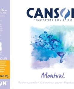 MONTVAL BLOC 300G 24X32CM BLOC DESSINS AQUARELLE CANSON 12 FEUILLES GRAIN FIN