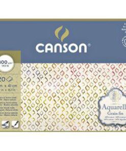 AQUARELLE CANSON 23X31CM 20F 300GR GRAIN FIN - CANSON BLOC DESSINS AQUARELLE