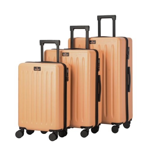 WALKER SET 3 VALISES PEACH 35L W35 X H55 X D23CM - 2.75KG 60L W45 X H66 X D26CM - 3.7KG