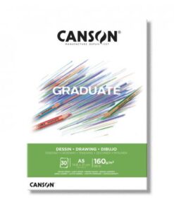 CANSON GRADUATE A5 160G 30F 30 FEUILLES DESSIN