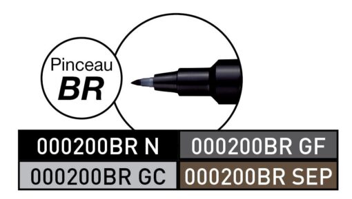 UNI-BALL FEUTRE PIN BRUSH GRIS CLAIR – Image 2